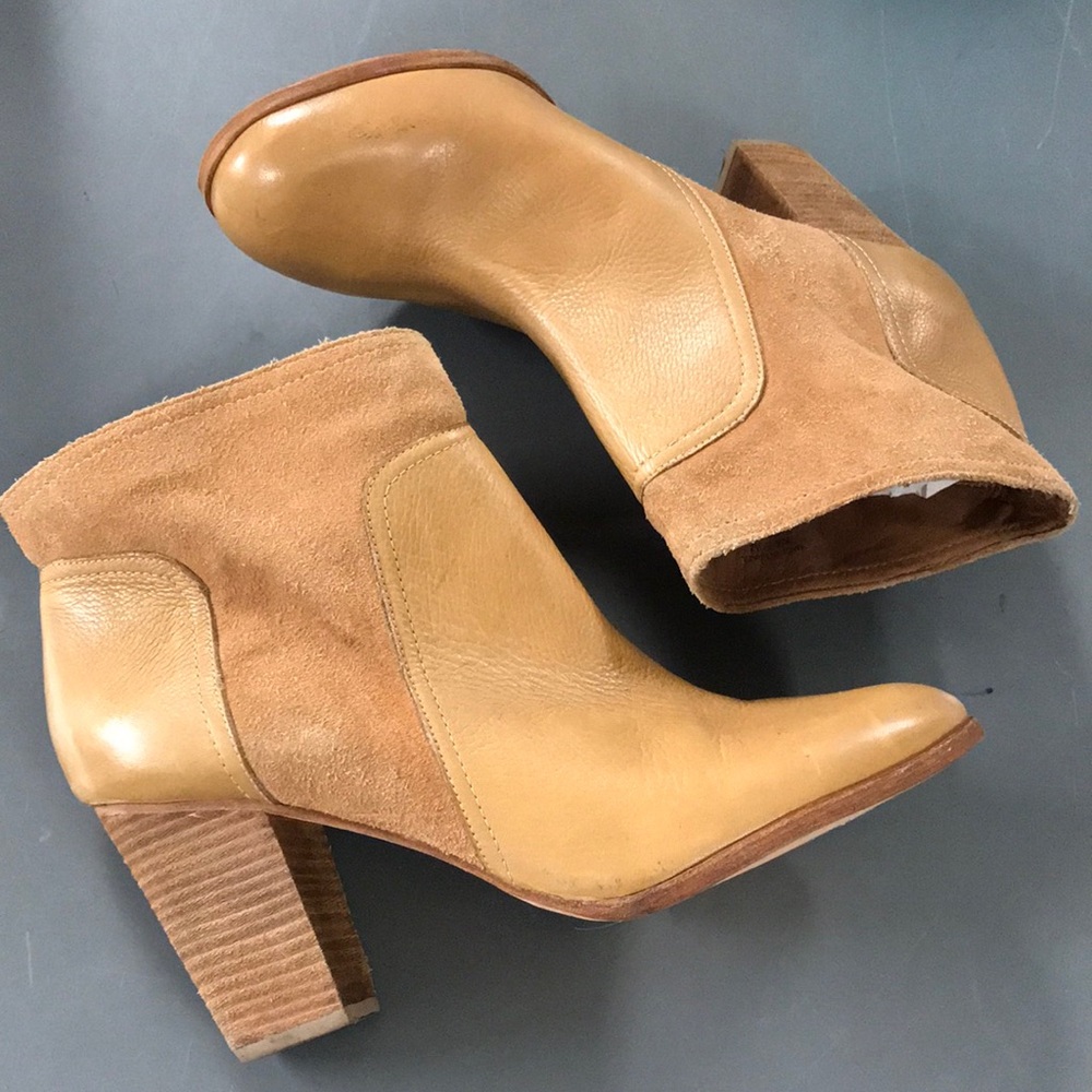 Kate Spade Leather Suede Heeled Ankle Boot